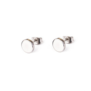 Silver Stainless/Titanium Steel Stud Earrings