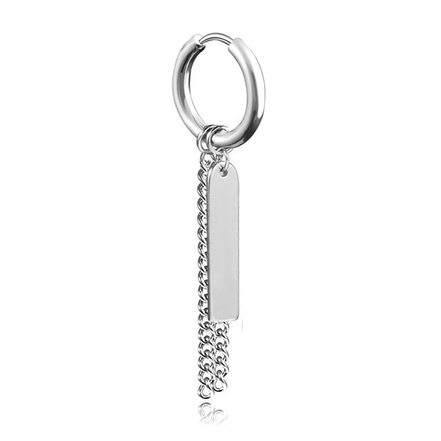 Silver Stainless/Titanium Steel Stud Earrings